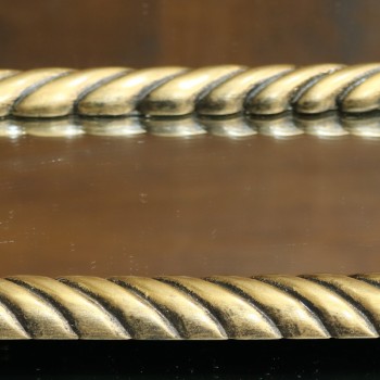 Cod 717 - Bandeja Dourada Envelhecida - Retangular 31 x 17 cm