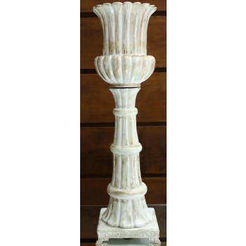 Cod 899 - Vaso Coluna Moranga Branca Provençal - 74 cm