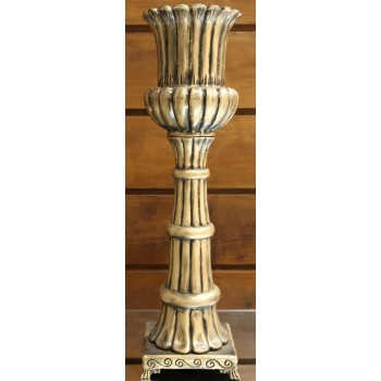 Cod 1048 - Vaso Coluna Moranga Dourada Envelhecido - 74 cm