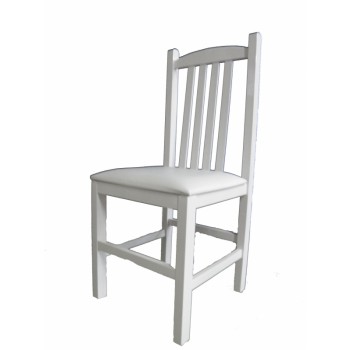 Cod 01 - Cadeira Branca de Madeira